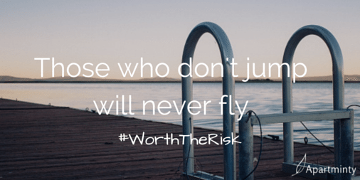 Those who don't jump, never fly motivational quote #WorthTheRisk