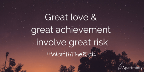 Great love & great achievement involve great risk motivational quote #WorthTheRisk