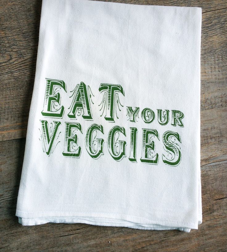 Apartminty Fresh Picks | Eat Your Veggies Tea Towel