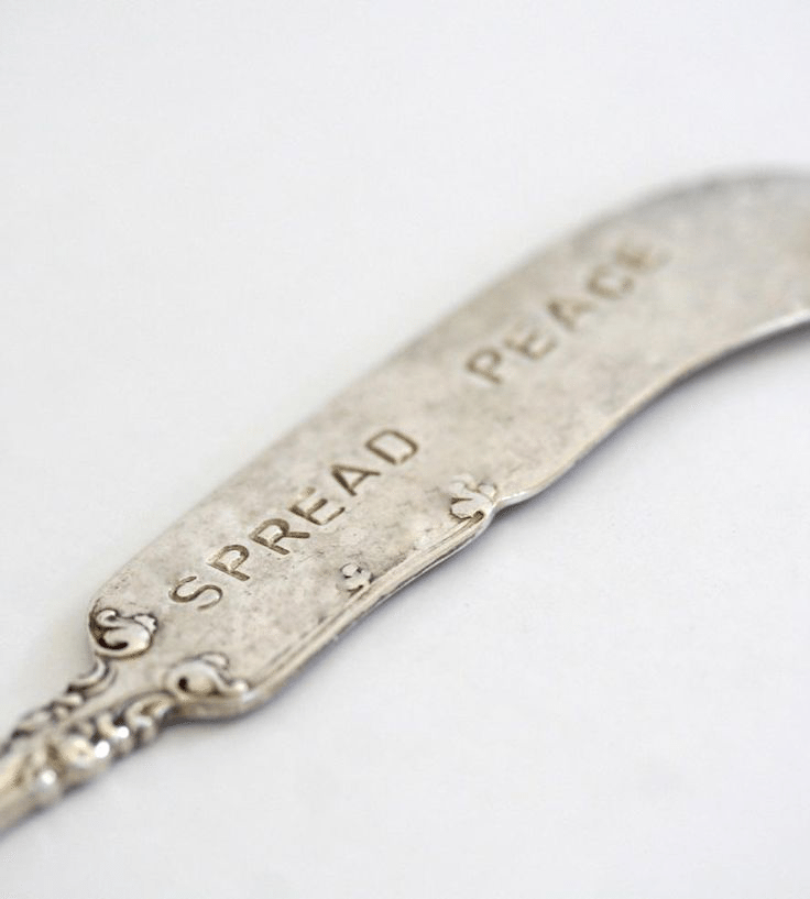 Apartminty Fresh Picks | Spread Peace Stamped Vintage Silver Knife