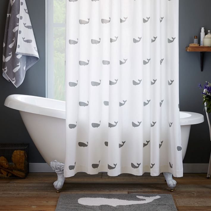 Apartminty Fresh Picks | Animal Theme | Whale Shower Curtain