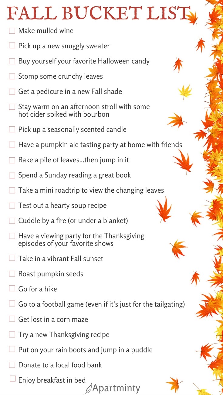 Apartminty Fall Bucket List | Great Fall Activities for Apartment Dwellers