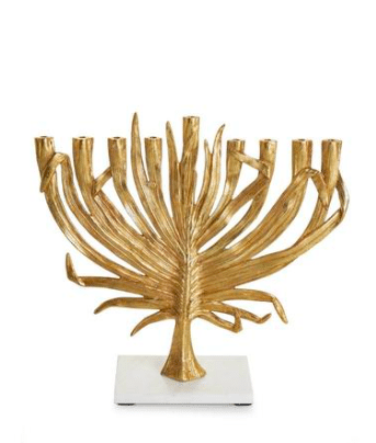 Apartminty Fresh Picks: Holiday Decor Ideas For Your Apartment | Gold Palm Menorah