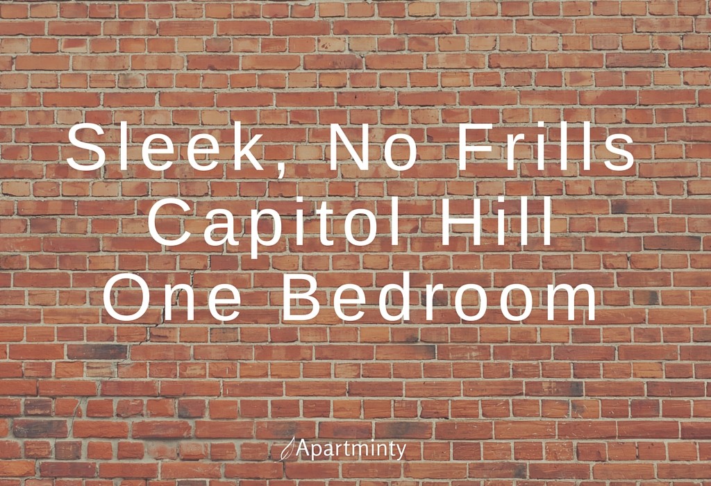 Sleek, No Frills Capitol Hill One Bedroom