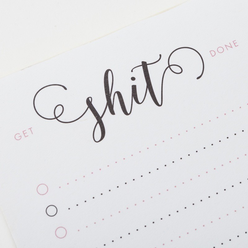 Apartminty Fresh Picks: New Year, New You | Get Shit Done To-Do List Notepad