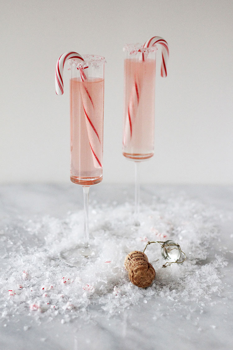 Festive Champagne Cocktails: Peppermint White Christmas | Celebrating The Holidays In Your Apartment