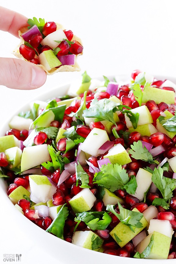 What's Cooking: Veggie Lover's Menu | 5 Ingredient Pear Pomegranate Salsa