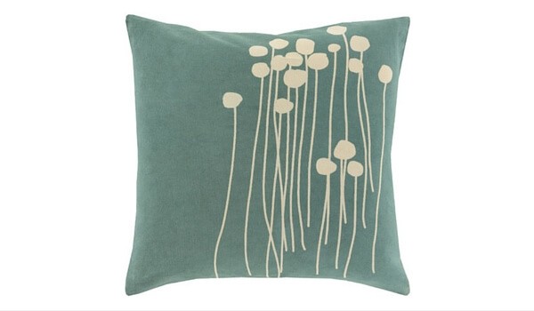 Apartment Accessories | Decorating Your Apartment | Surya Meadow Cotton Throw Pillow 