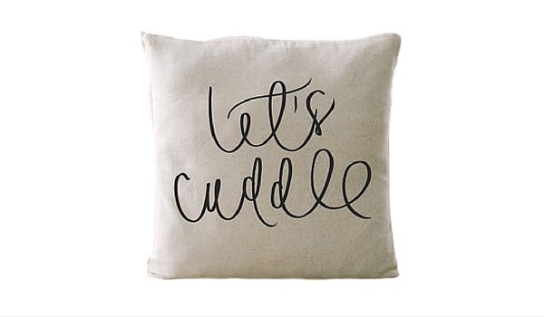 Valentine's Day Gifts | Apartminty Fresh Picks: Sweet Nothings | Let's Cuddle Pillow Cover