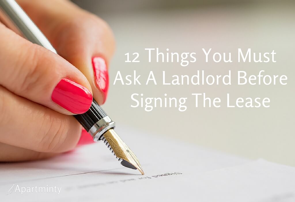 12 Questions You Must Ask A Landlord Before Signing The List | Apartment Hunting Questions
