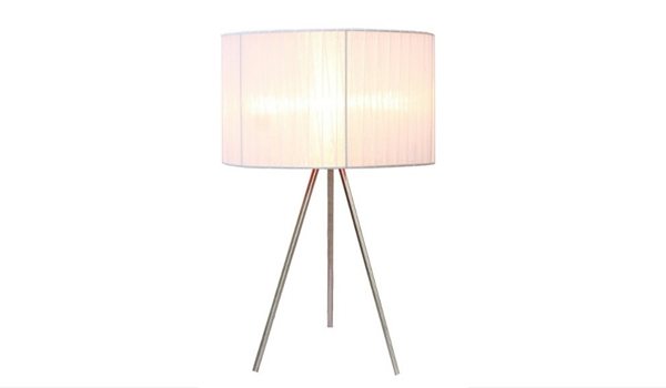 Apartminty Fresh Picks | Lamps For Your Apartment | Brushed Nickel Tripod Table Lamp