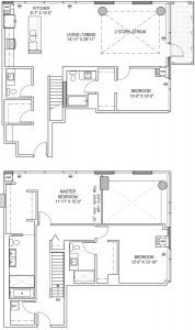 1333 South Wabash | Apartments in South Loop Chicago, IL | 3 Bedroom Floorplan