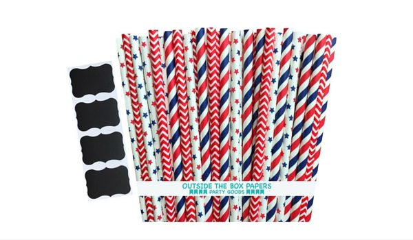 Apartminty Fresh Picks: Fourth of July Accessories | Patriotic Paper Straws