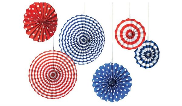 Apartminty Fresh Picks: Fourth of July Accessories | Stars and Stripes Decorative Hanging Fans