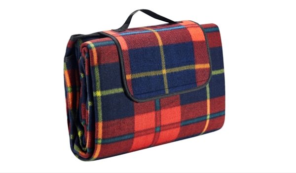 Apartminty Fresh Picks: Picnic Accessories | Portable Plaid Picnic Blanket With Waterproof Backing