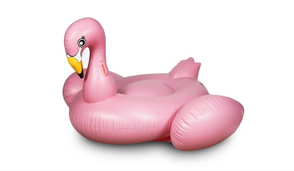Apartminty Fresh Picks: Pool Accessories | Giant Pink Flamingo Pool Float