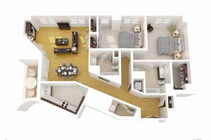 2 Bedroom Floorplan | 2401 Pennsylvania Ave Residences | Luxury Apartments in Washington, DC