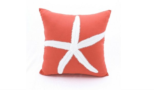 Apartminty Fresh Picks: Coastal Accessories For Your Apartment | Coral Starfish Pillow Cover