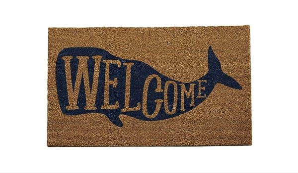 Apartminty Fresh Picks: Coastal Accessories For Your Apartment | Whale Welcome Mat