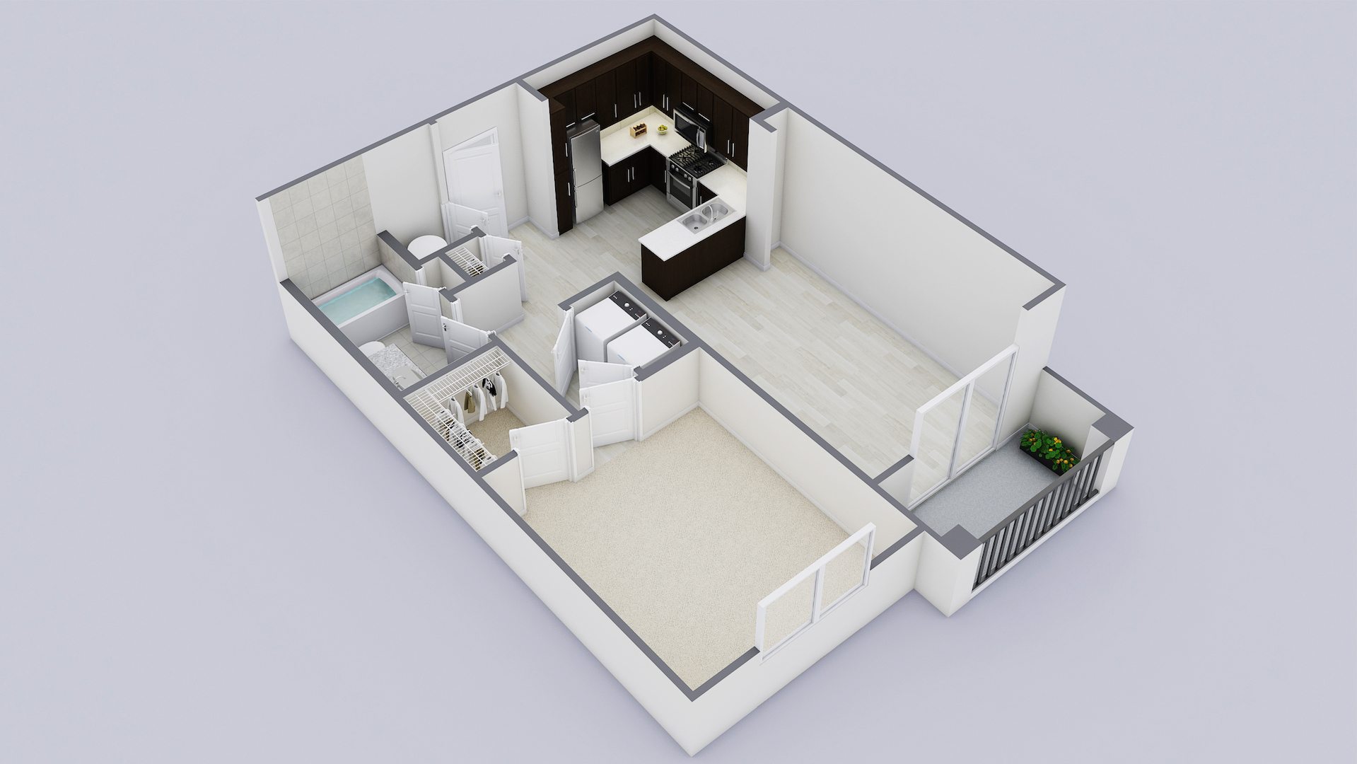 Aria At Millenia Apartments Orlando, FL | One Bedroom Floorplan