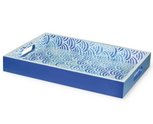 Apartminty Fresh Picks | Trays For Controlling Clutter | Boston International Scalloped Tray With Handles