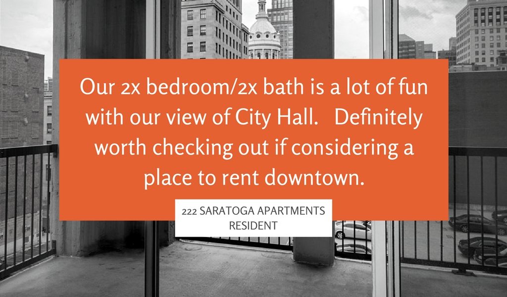 222 Saratoga Apartments in Baltimore | Resident Reviews