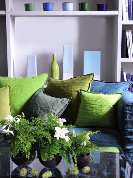 Pantone's Color Of The Year Greenery | Decorating Your Apartment | Green Throw Pillows