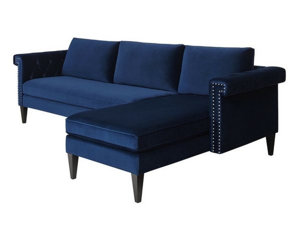Apartminty Fresh Picks | Blue Velvet Couch With Sectional | Apartment Decor