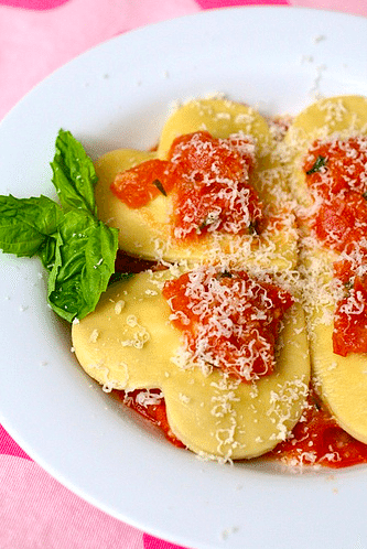 Valentine's Day Recipes | Heart-Shaped Four Cheese Ravioli