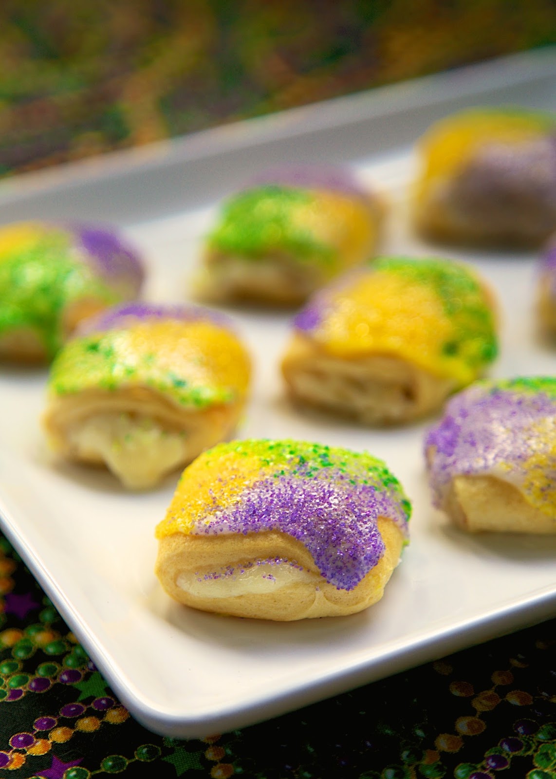 Mardi Gras Recipes | Fat Tuesday Recipes | King Cake Bites