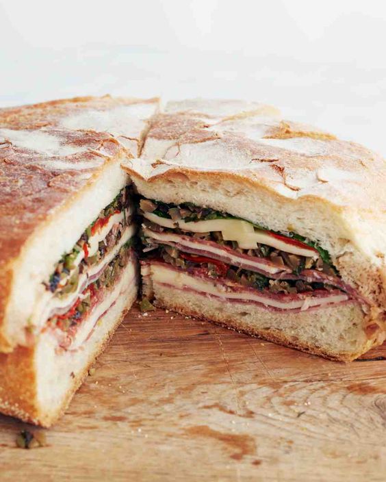 Mardi Gras Recipes | Fat Tuesday Recipes | Muffaletta Sandwich