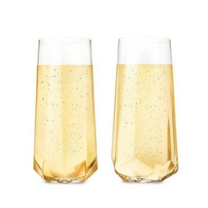 Mother's Day Gift Ideas | Stemless Crystal Champagne Flutes