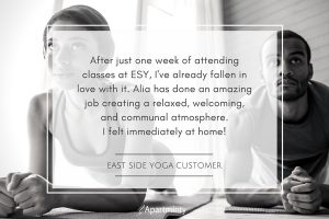 Best DC Yoga Studios | East Side Yoga Customer Review Quote