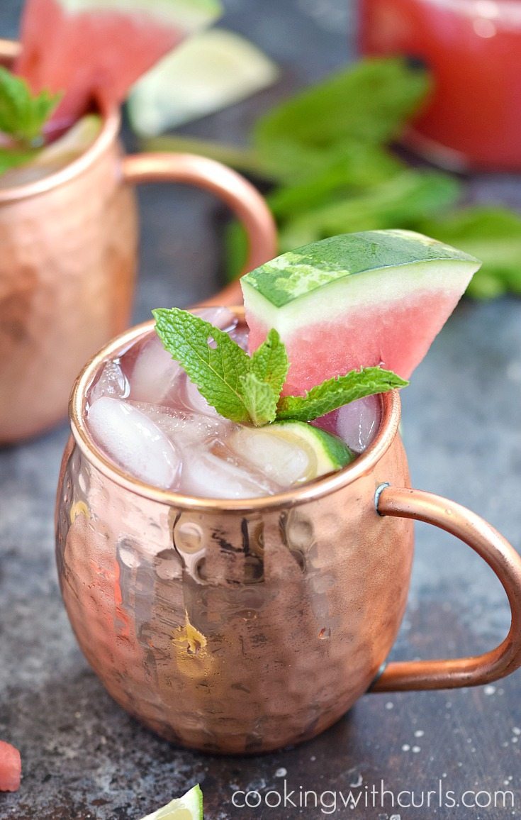 Watermelon Recipes for National Watermelon Day | Watermelon Moscow Mule