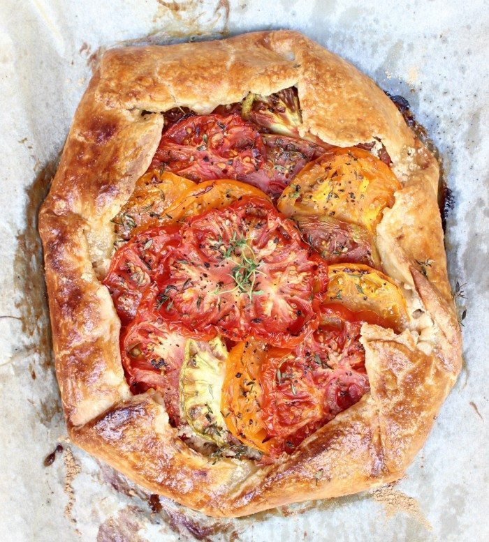 Summer Recipes Using Fresh Herbs | Heirloom Tomato Galette With Fresh Thyme