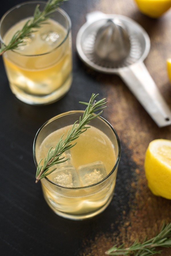 Summer Recipes Using Fresh Herbs | Lemon & Rosemary Bourbon Sour
