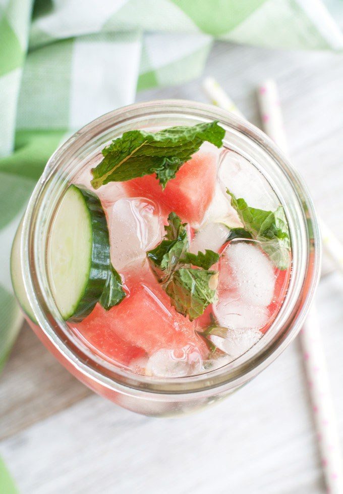 Watermelon Recipes for National Watermelon Day | Watermelon Mint Cucumber Detox Water