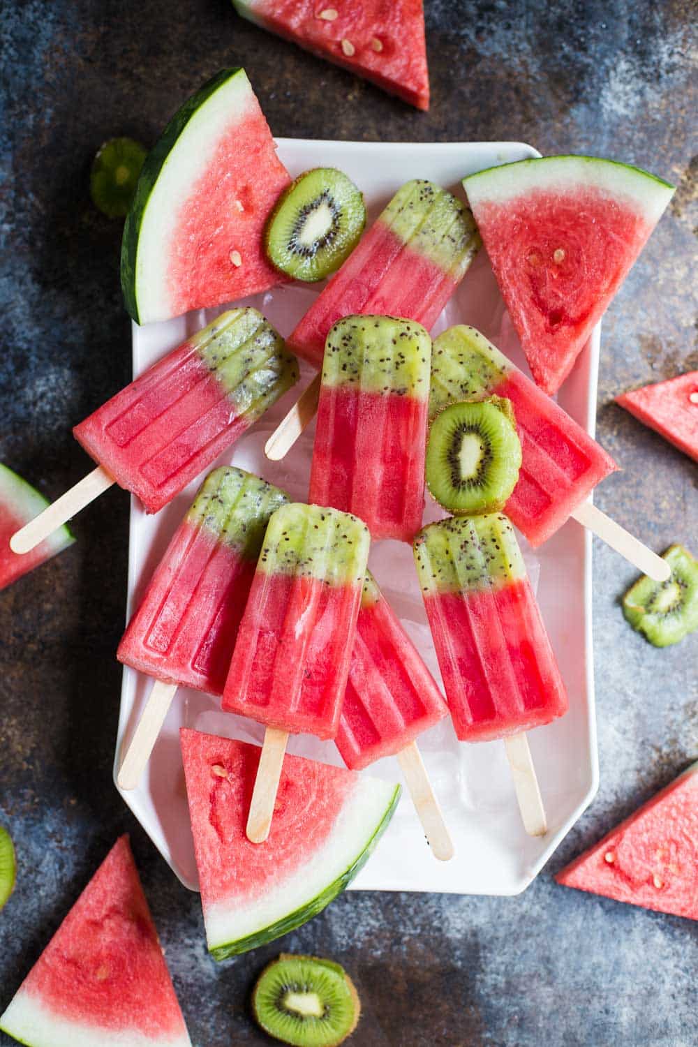 Watermelon Recipes for National Watermelon Day | Watermelon Kiwi Popsicles