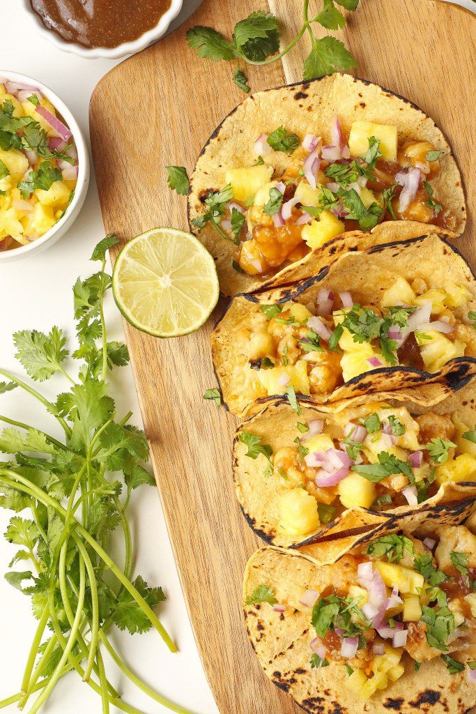 Late Summer Recipes | Teriyaki Cauliflower Tacos With Pineapple Salsa