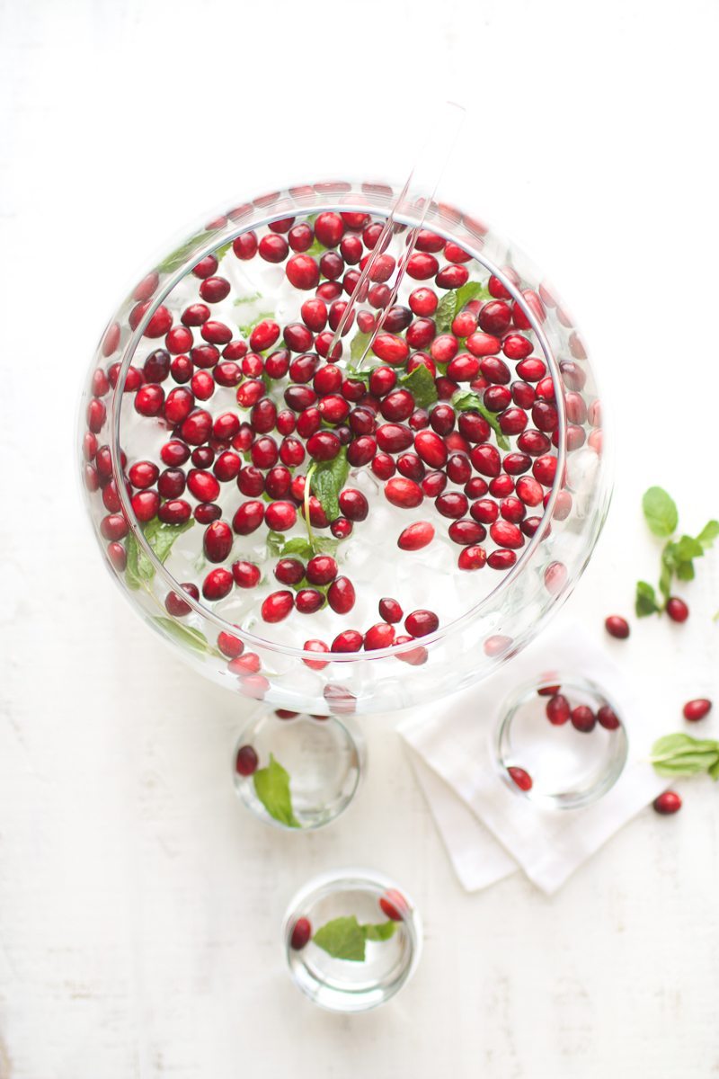 Holiday Detox Recipes | Cranberry Mint Water