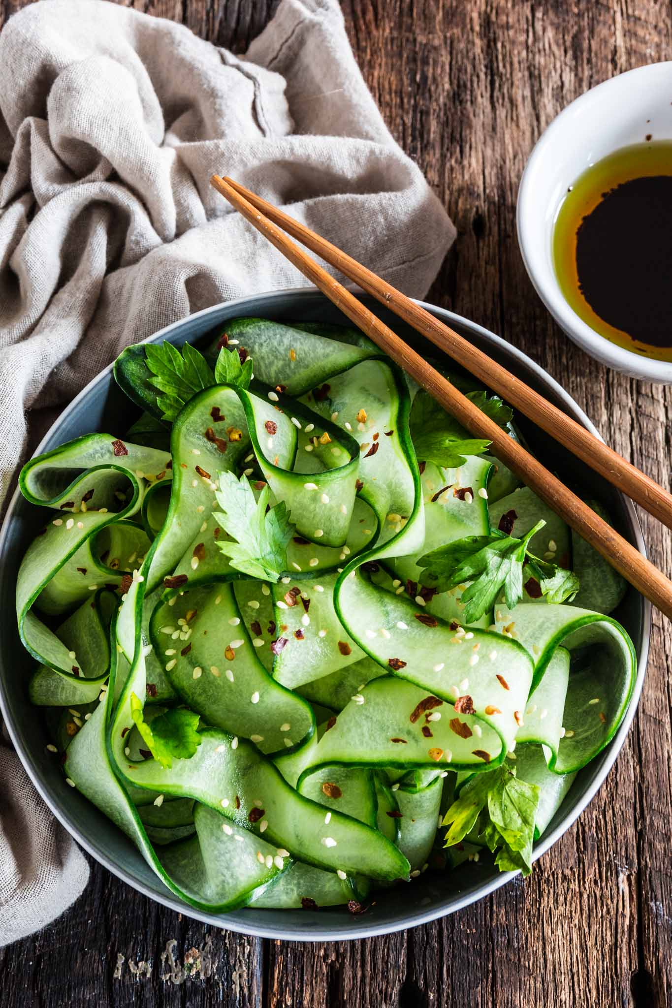 Holiday Detox Recipes | Thai Cucumber Salad With Sesame Ginger Dressing