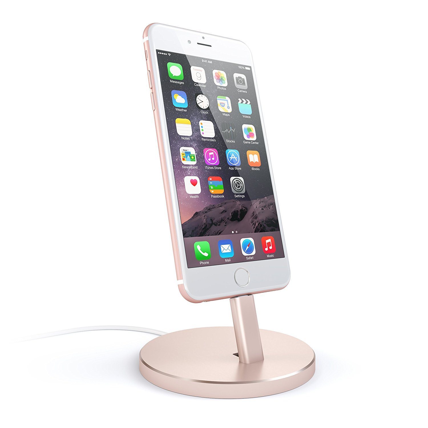 Desk Accessories | Rose Gold Desktop Phone Charging Stand