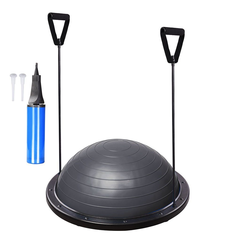 Small Space Home Fitness Equipment For Your Apartment | Bosu Balance Ball With Resistance Bands