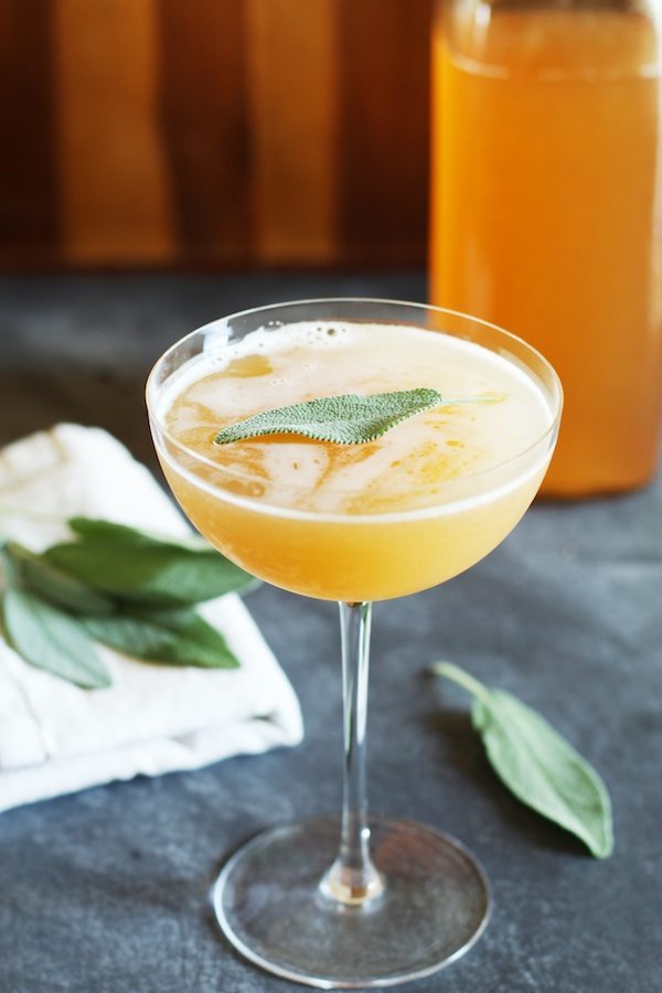 Mocktails Are The New Cocktails | Non-Alcoholic Drink Ideas | Peach and Sage Shrub Mocktail