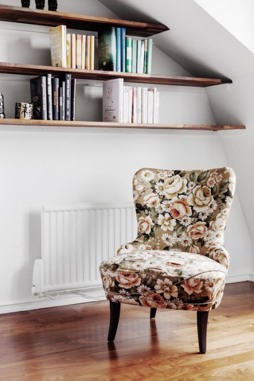 Big, Bold Floral Decor | Design Inspiration | Floral Printed Chair Fabric