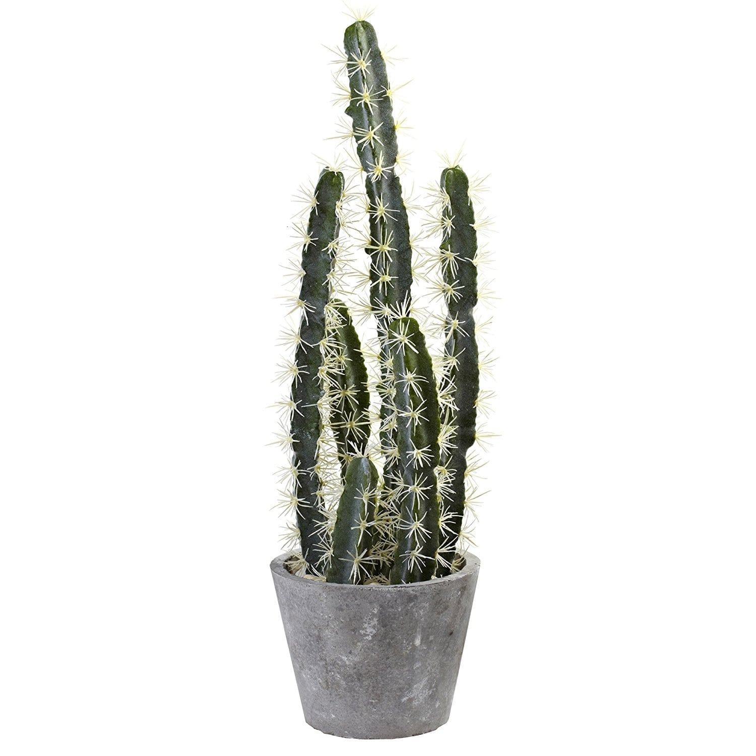 Decorating With Faux Plants | Faux Cactus Garden In Cement Planter