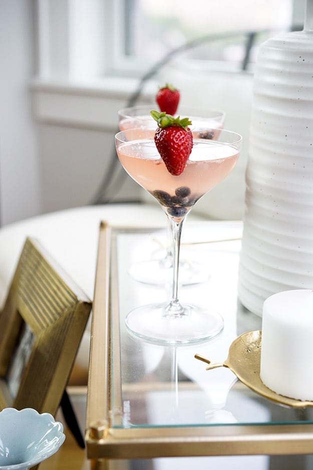 July 4th Cocktail Recipes | Strawberry Basil Cocktail