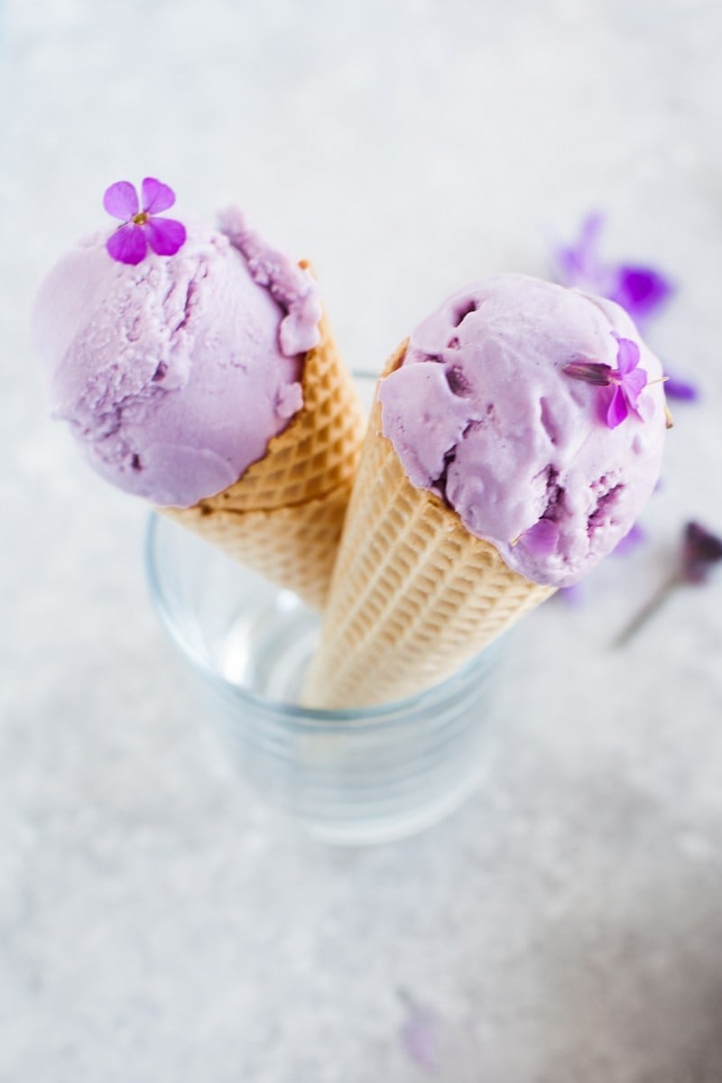 Coconut & Purple Sweet Potato Non-Dairy Ice Cream | Vegan Ice Cream Recipes