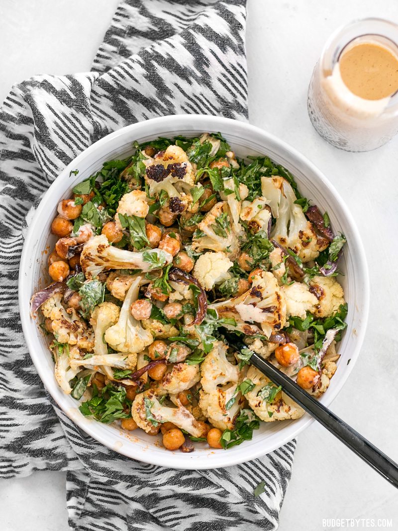 Protein-Packed Vegetarian Recipes | Roasted Cauliflower and Chickpea Salad