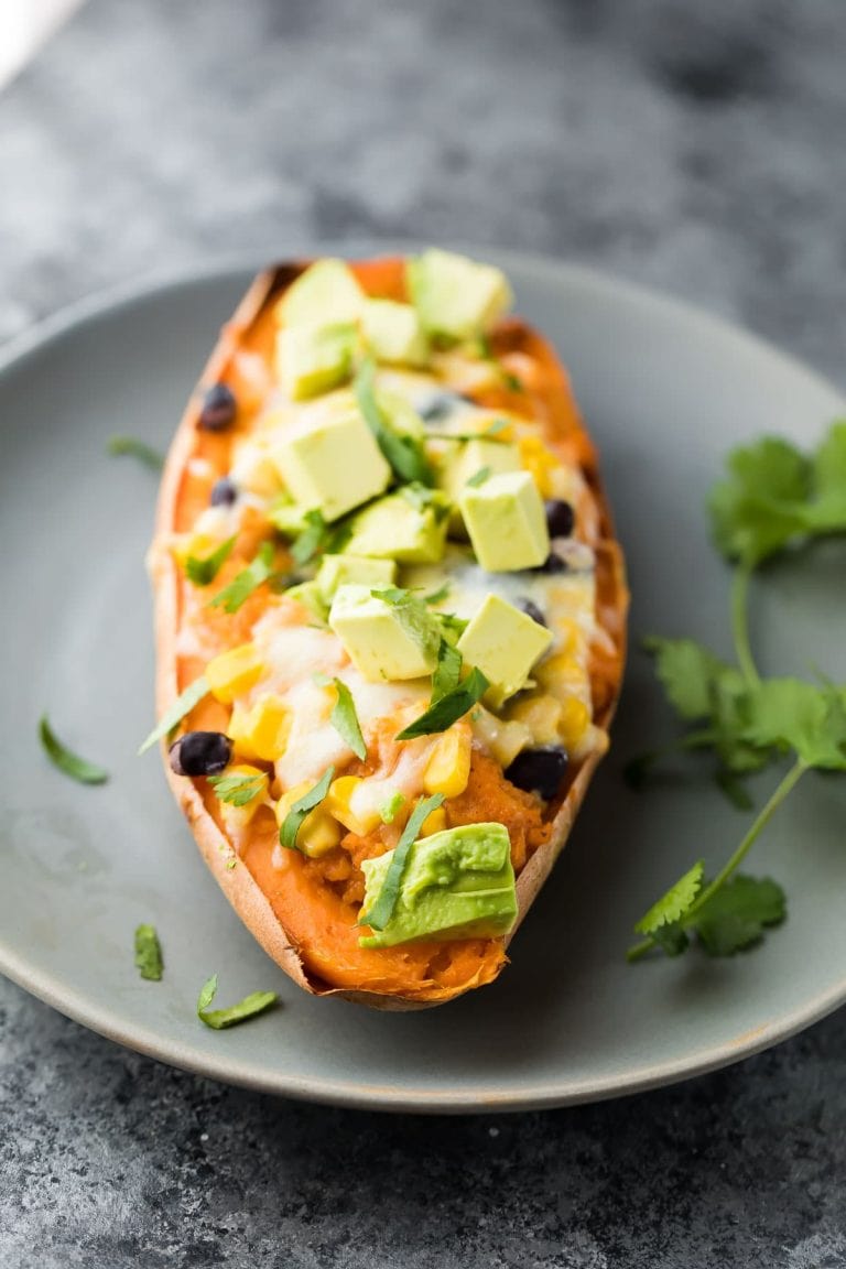 Make-Ahead Recipes | Meal Prep Guide | Enchilada Stuffed Sweet Potatoes